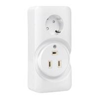 Розетка двойная (РШ/евро) 32А/16A 250В 2P+PE бел. | AS-250-32/16-O EKF