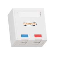 Розетка 2 порта кат.6 (класс E) 250МГц RJ45/8P8C FT-TOOL/110/KRONE T568A/B полный экран со шторками бел. NIKOMAX NMC-WO2SE2-FT-ST-WT NIKOMAX/NIKOLAN