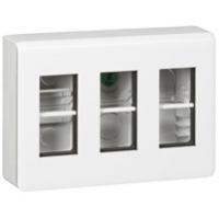 Блок розеточный накладной 3х4м белая - 078887 Legrand