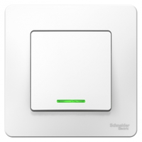 Выключатель 1-кл. СП Blanca 6А IP20 (сх. 1) 250В с подсветкой бел. SchE BLNVS006111 Schneider Electric