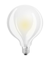 Лампа светодиодная филаментная LED SUPERSTAR+ CL GLOBE95 GL FR 100 dim 11W/927 11Вт 2700К тепл. бел. E27 1521лм G95 угол пучка 320град. 220-240В диммир. (замена 100Вт) матов. стекло OSRAM 4058075602991