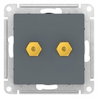 Аудиорозетка ATLASDESIGN двухместная грифель - ATN000787 Schneider Electric