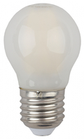 Лампа светодиодная F-LED P45-5W-840-E27 frost (филамент, шар мат., 5Вт, нейтр, E27) (10/100/3000) ЭРА - Б0027932 (Энергия света)