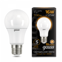 Образец Лампа светодиодная LED 16Вт Е27 A60 3000К | 102502116 Gauss