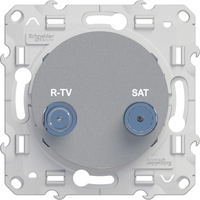 Механизм розетки СП R-TV-SAT Odace оконечная алюм. SchE S53R455 Schneider Electric