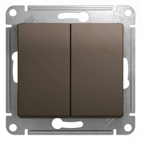 Механизм переключателя проходного 2-кл. СП Glossa 10А IP20 (сх. 6/2) 10AX шоколад. SchE GSL000865 Schneider Electric