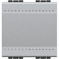 Кнопка с авт. клем. размер 2мод. LivingLight алюм. Leg BTC NT4005M2A Legrand