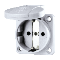 Розетка панельная 16А 2Р+E IР54 230В серая SCHUKO - 11010 Mennekes