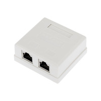 Розетка компьютерная внешняя 2-порта RJ-45 8P8C FTP экранированная кат6 - 03-0146 REXANT
