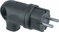 Вилка угловая 61 367 NCA-PLR01-16A-E-IP44-BL с заземл. каучук черн. Navigator 61367 20658