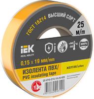 Изолента 0.15х19мм (рул.25м) желт. IEK EX-IZ10-C15-19-25-K05 (ИЭК)