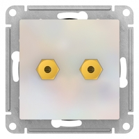Аудиорозетка ATLASDESIGN двухместная жемчуг - ATN000487 Schneider Electric