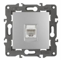 Компьютерная розетка Эра 14-3107-03 RJ45 (8p8c) 250В IP20 встраиваемая алюминий Б0034304 (Энергия света)