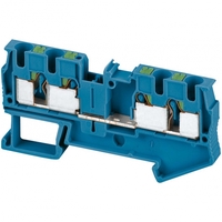 Клемма пружинная PIT проходной 4 точки 4мм.кв. синяя - NSYTRP44BL Schneider Electric