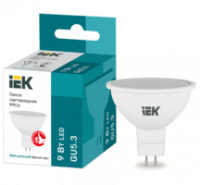 Лампа светодиодная MR16 софит 9Вт 230В 4000К GU5.3 IEK LLE-MR16-9-230-40-GU5 (ИЭК)