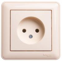Розетка 1-м СП W59 16А IP20 без заземл. защ. шторок в сборе сл. кость SchE RS16-153-28 Schneider Electric