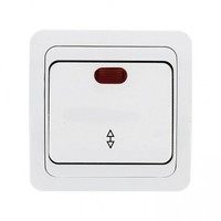 Выключатель проходной 1-кл. СП Лондон 10А IP20 с индикатором бел. EKF EEV10-125-10