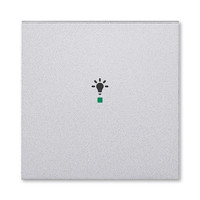 Клавиша Levit одинарная с символом освещения free@home серебр. ABB 2CHH621001A4070