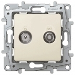 Механизм розетки TV-SAT СП Etika двухкабельная сл. кость Leg 672357 Legrand