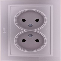 Розетка 2-м СП 1мод. Zena 16А IP20 без заземл. сер. ABB 500-011000-908