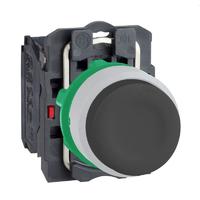 Кнопка 22мм черн. с возвратом защита заподлицо 1НЗ пластик C1 SchE XB5AP21C1 Schneider Electric