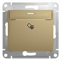 Выключатель карточный 1-кл. СП Glossa 10А IP20 (сх. 6) механизм титан SchE GSL000469 Schneider Electric