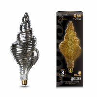 Лампа светодиодная филаментная Black Vintage Filament Flexible 6Вт TL120 2400К E27 120х330мм Gauss 166802008