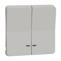 Клавиша двойная 2-кл. Mureva Styl 10А IP55 с линзой подсветки бел. SchE MUR39205 Schneider Electric