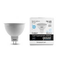 Лампа светодиодная LED 7Вт GU5.3 220В 6500К Elementary MR16 | 13537 Gauss