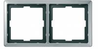 Рамка 2-м Merten сталь SchE MTN481246 Schneider Electric