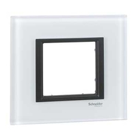 Рамка 1-м Unica Top горизонт. стекло бел. SchE MGU68.002.7C2 Schneider Electric