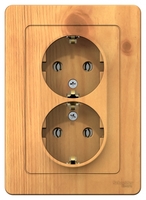 Розетка 2-м СП Blanca 16А IP20 250В с заземл. без защ. шторок ясень SchE BLNRS001025 Schneider Electric