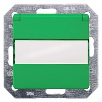 ЗЕЛЕНЫЙ (SV) РОЗЕТКА SCHUKO 10A DC/16А AC 250В C ЗАЩИТНЫМ КОНТАКТОМ ЗАЩИТНЫМИ ШТОРКАМИ ОТКИДЫВАЮЩЕЙСЯ КРЫШКОЙ БЕЗРЕЗЬБОВЫМИ КОНТАКТНЫМИ ЗАЖИМАМИ И ПОЛЕМ ДЛЯ НАДПИСИ ЭЛ.-МЕХ.ЧАСТЬ DELTA I-SYSTEM Siemens 5UB1913