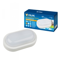 Светильник светодиодный ULW-Q212 12W/DW SENSOR IP54 WHITE Овал 12Вт 6500К 960лм 200х97мм накладной промышлен. влагозащ. опал. рассеив. бел. Volpe UL-00003228 Uniel