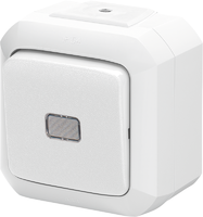 Переключатель одноклавишный ABB Variant+ IP54 с прозрачной линзой белый - 2CHN582552C4500