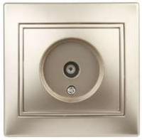 Розетка TV СП Plano 1-301-04 одиночная IP20 шампань Intro Б0030079 ЭРА (Энергия света)