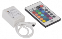 Контроллер с ПДУ ИК RGB 3 канала 72Вт 12В 2А -eco | LSC2-RGB-072-IR-20-12-W IEK (ИЭК)