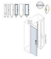 Створка двойной двери 2200x800мм ВхШ | EC2280FC8K ABB
