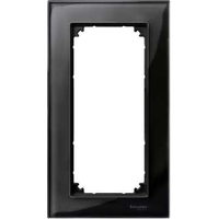 Рамка 2-м Merten стеклянная без перегородки черн. оникс SchE MTN404803 Schneider Electric