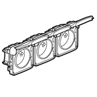 Механизм розетки СП Plexo 2К+З франц. станд. бел. 3п. горизонт. Leg 069644 Legrand