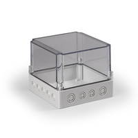 Cubo S 175 x 150 мм, 50 мм основание, метрические выбивные отверстие, прозрачная крышка, PC, IP 66/67 - SPCM181815T Ensto