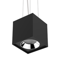 Светильник светодиодный DL-02 Cube 150х160 36Вт 4000К 35град. подвесной RAL9010 черн. муар диммер DALI VARTON V1-R0-90360-30D01-2003640