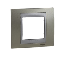 Рамка 1-м Unica Top опал./алюм. SchE MGU66.002.095 Schneider Electric