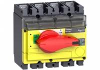 Выключатель-разъединитель INV160 4п красная рукоятка/желтая панель Schneider Electric 31185