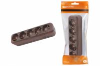 Колодка розеточная 5 гнезд 2П+3 16А 250В "Эко" (бук) | SQ1806-0068 TDM ELECTRIC