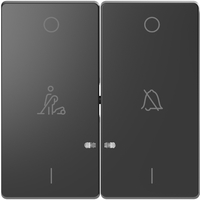 Клавиша двойная D-Life с линзой для LED модуля символ: звонок/горничная антрацит SD - MTN3429-6034 Schneider Electric