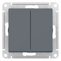 Переключатель двухклавишный ATLASDESIGN схема 6 10АХ механизм грифель - ATN000765 Schneider Electric