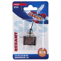 Тумблер 12V 20А (3c) ON-OFF однополюсный с красной LED подсветкой (ASW-07D) (в упак. 1шт.) | 06-0332-B REXANT