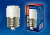 Переходник для цоколей с E40 на E27 LH40-27L BASE ADAPTOR белый Uniel 00719
