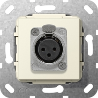 Мех-м с накладкой XLR-разъём с/у пластик кремово-белый IP20 Gira System 55 566701